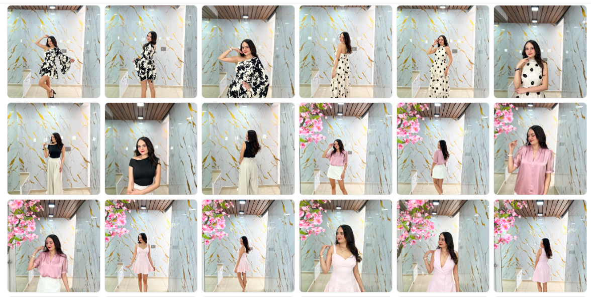 Vestido negro corto elegante con cadenas